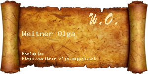 Weitner Olga névjegykártya